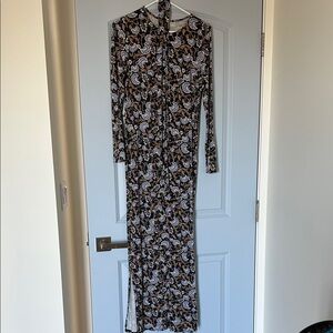 Garnet Hill Paisley Long Sleeve Dress